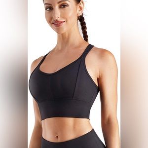 TrainingGirl Women High Impact Sports Bra Wirefree Padded Racerback size L